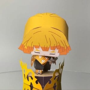 Zenitsu Agatsuma – Demon Slayer Papercraft Template (PDF Download)