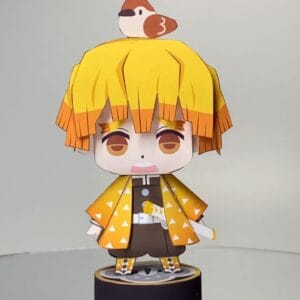 Zenitsu Agatsuma – Demon Slayer Papercraft Template (PDF Download)