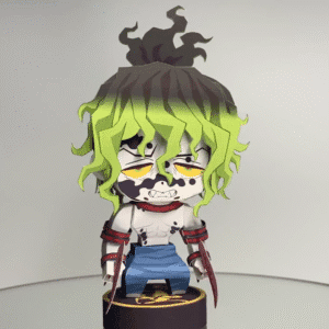 Gyutaro – Demon Slayer Papercraft Template (PDF Download)