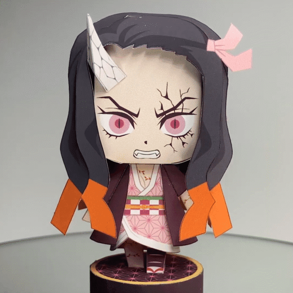 Nezuko demon – Demon Slayer Papercraft Template (PDF Download)