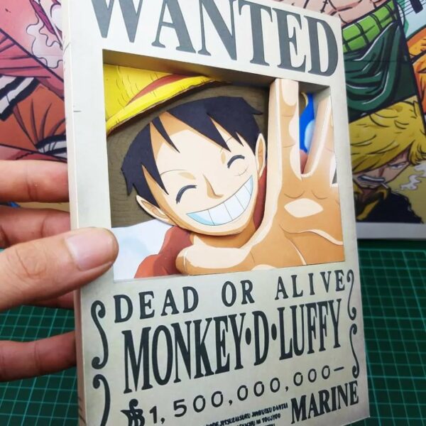 Monkey D Luffy- Wanted 3D Papercraft Template (PDF Download)