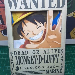 Monkey D Luffy- Wanted 3D Papercraft Template (PDF Download)