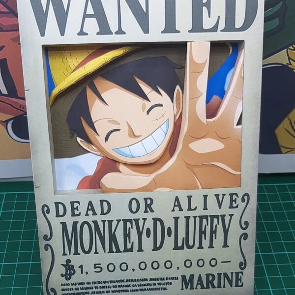 Monkey D Luffy- Wanted 3D Papercraft Template (PDF Download)