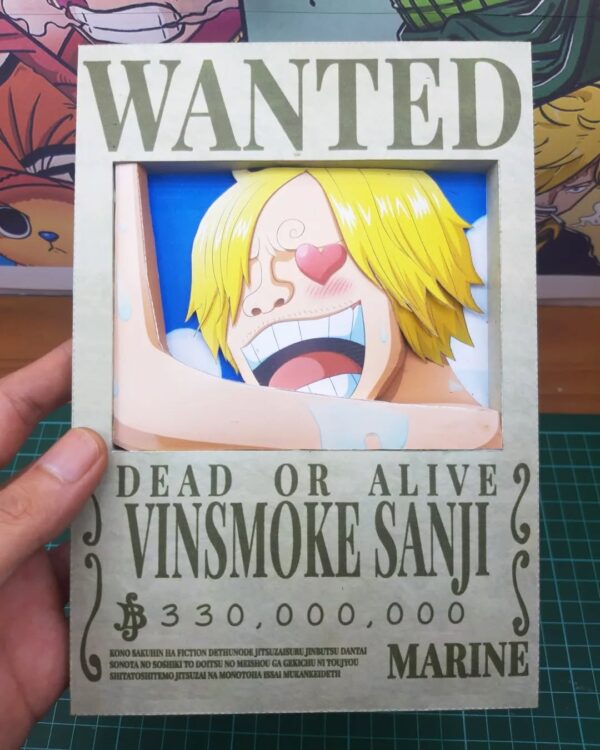 Sanji - Wanted 3D Papercraft Template (PDF Download)