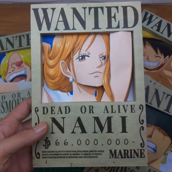 Nami - Wanted 3D Papercraft Template (PDF Download)