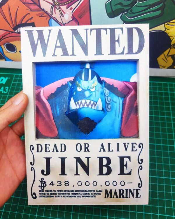 Jinbe - Wanted 3D Papercraft Template (PDF Download)