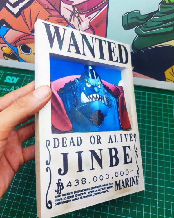 Jinbe - Wanted 3D Papercraft Template (PDF Download)