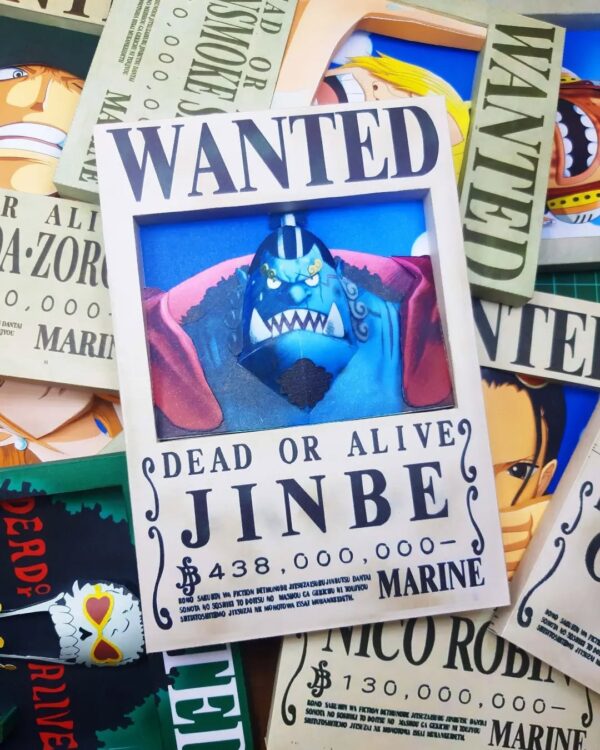 Jinbe - Wanted 3D Papercraft Template (PDF Download)