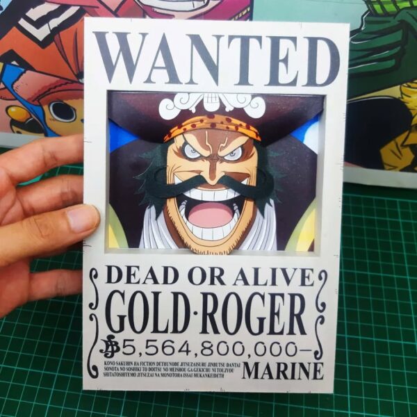 Gold D Roger - Wanted 3D Papercraft Template (PDF Download)