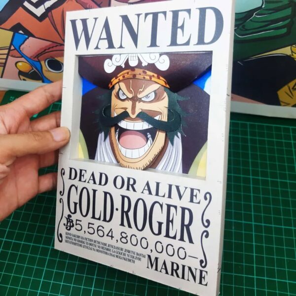 Gold D Roger - Wanted 3D Papercraft Template (PDF Download)