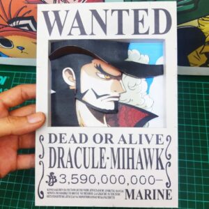 2026/03/1000054338.jpg Dracule Mihawk - Wanted 3D Papercraft Template (PDF Download)