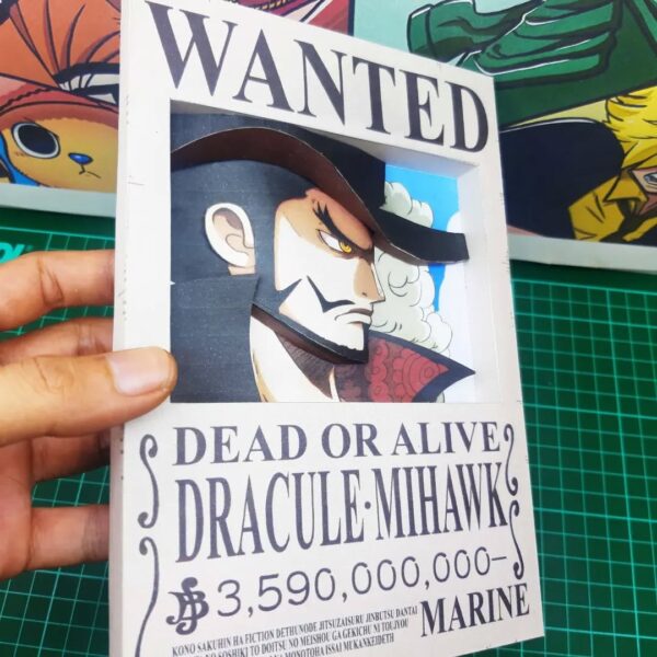 2026/03/1000054339.jpg Dracule Mihawk - Wanted 3D Papercraft Template (PDF Download)
