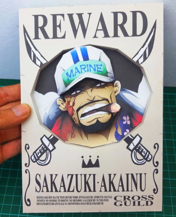 2026/03/1000054361.jpg Akainu - Wanted 3D Papercraft Template (PDF Download)