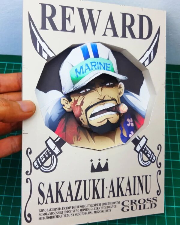 2026/03/1000054362-2.jpg Akainu - Wanted 3D Papercraft Template (PDF Download)